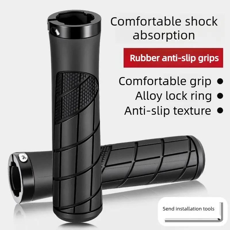 Mountain bike handlebar cover - Locks the bicycle handlebar on one side. Handlebar cover made of rubber. Universal grip accessory Outdoor Cycling Accessories Handlebar Mtb Bike Accessories Bicycle Parts
