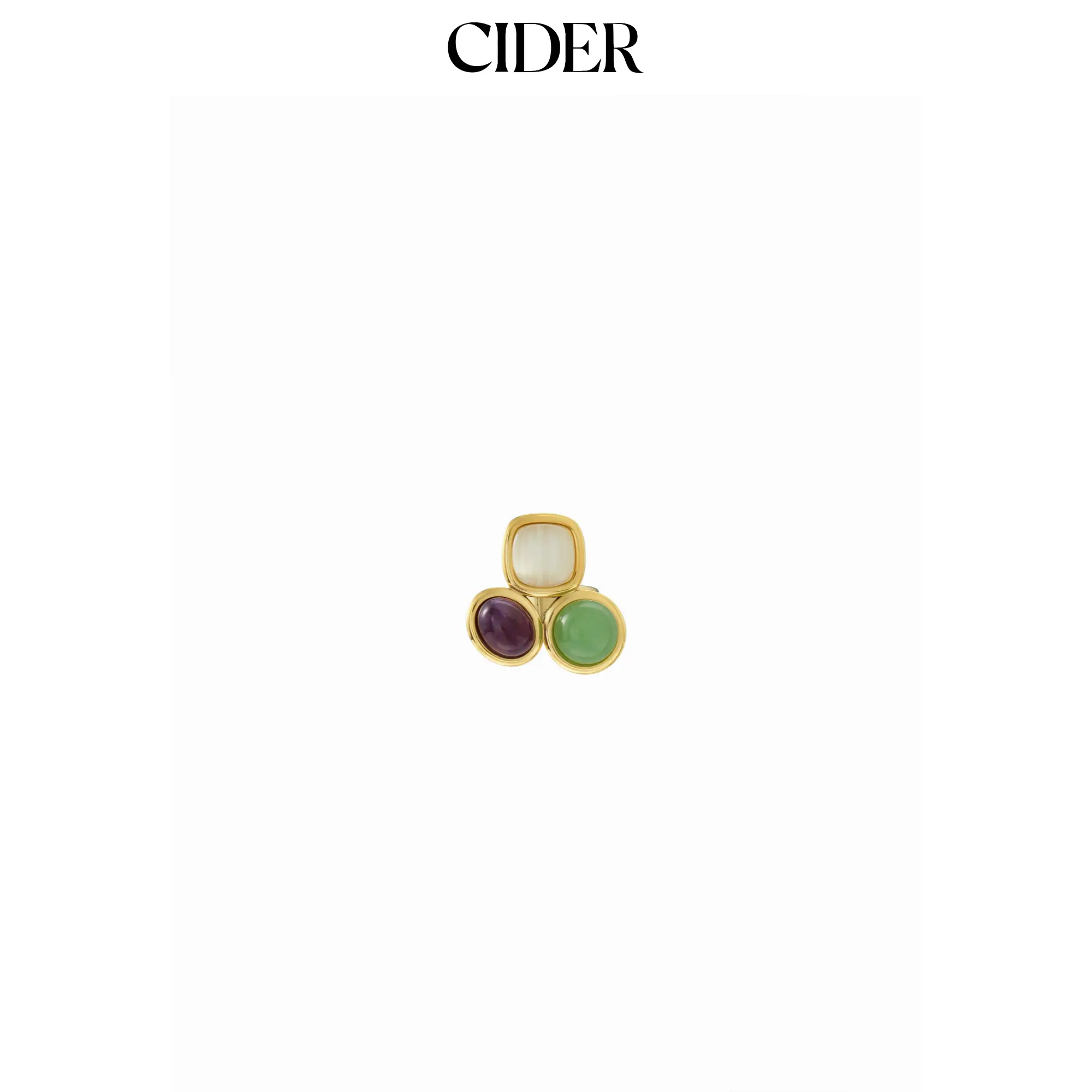 Cider GEMSTONE STAINLESS STEEL RING