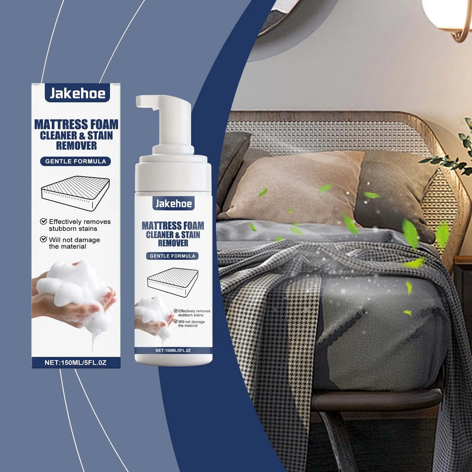 Mattress Cleaner, Cleaning Mousse for Mattresses and Carpets, Multi-Functional Stain Remover for Oil and Dirt, Effective Cleaning Solution, Effective Stain Removal