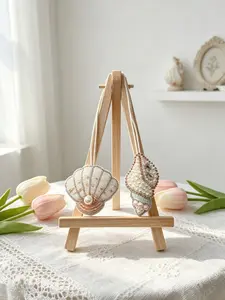 Summer Ocean Bag Pendant DIY Bead Patch, Elegant Sea Creatures Seashell Handmade Beaded Jewelry, Perfect for Couples and Best Friends