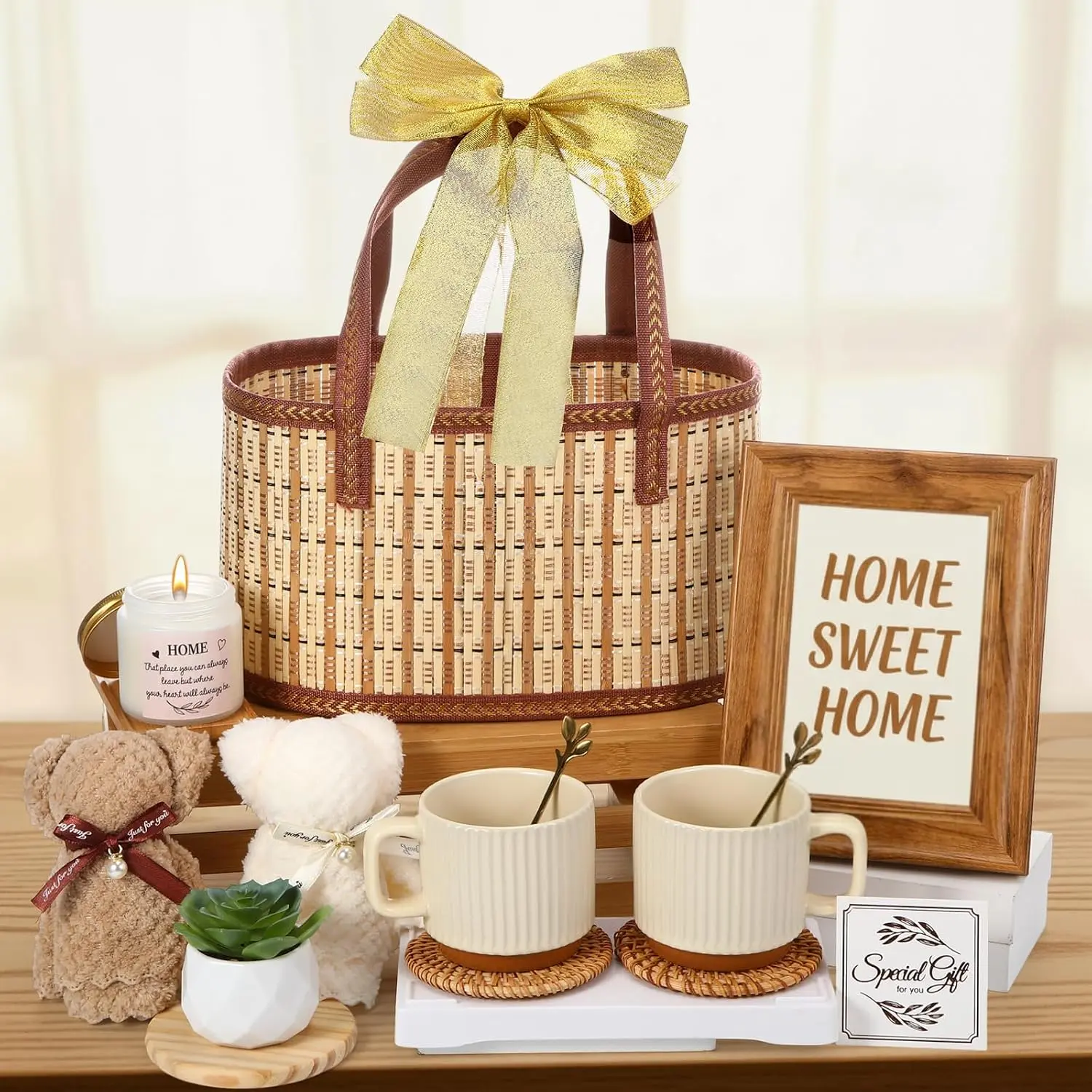 House Warming  Basket Gifts- 15 count Housewarming Presents for Couple Women Men  Apartment First, Closing Gifts for House Buyers Ideas Supplies
