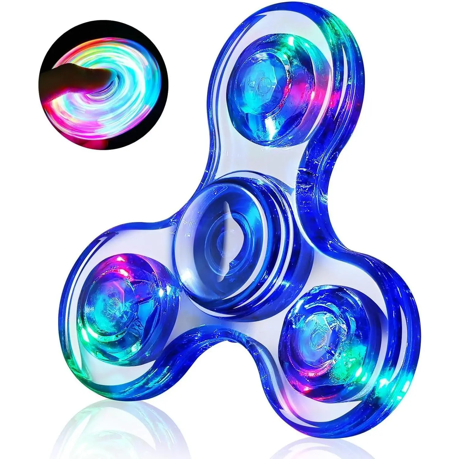 Fidget Spinner for Kids Adults, Light up Sensory Fidget Toys for Kids 4-8-12, Classroom Prizes LED Glow in The Dark Hand Spinner for ADHD Autism Toys Boys Girls 3-5 Teen Boy Gifts Kids Mini Fidgetsfidget toys