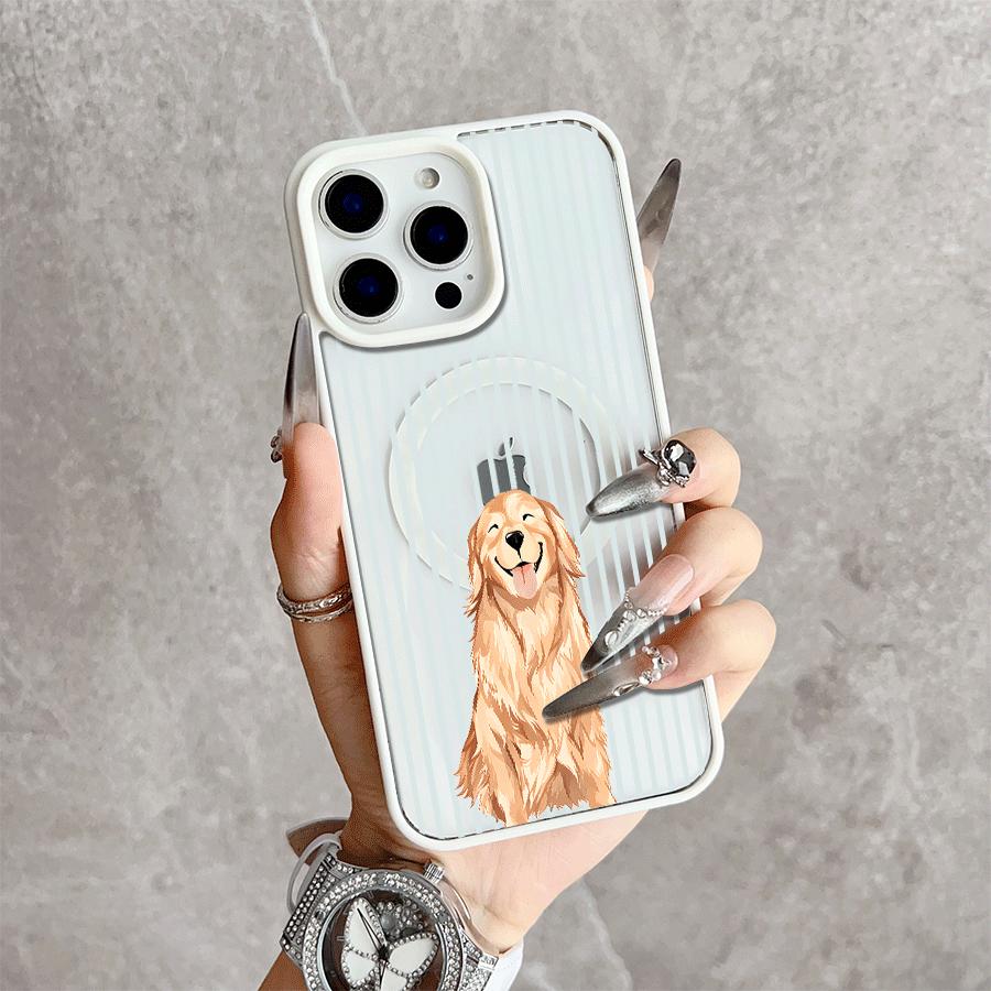 Dog Portrait Magnetic Snap Case for iPhone 17/16 Pro Max 15 Pro 14 13 12 Mini 11 XR XS Plus SE Shockproof Slim Protective Cover Dog Portrait Magnetic Snap Case for iPhone 17/16 Pro Max 15 Pro 14 13 12 Mini 11 XR XS Plus SE Shockproof Slim Protective Cover