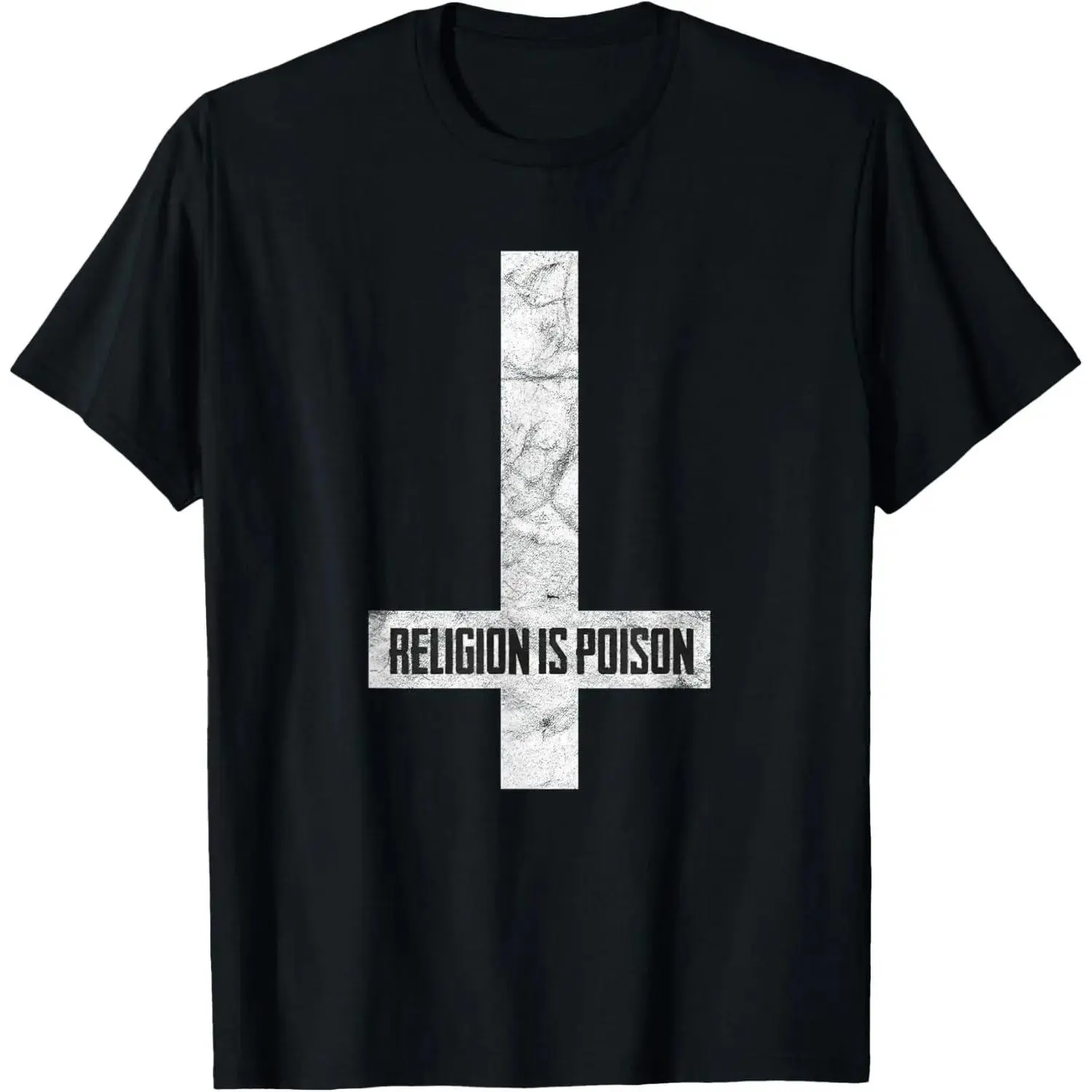 100% cotton Unisex Antichrist Grunge Religion Is Poison Atheist Occult Gothic T-Shirt