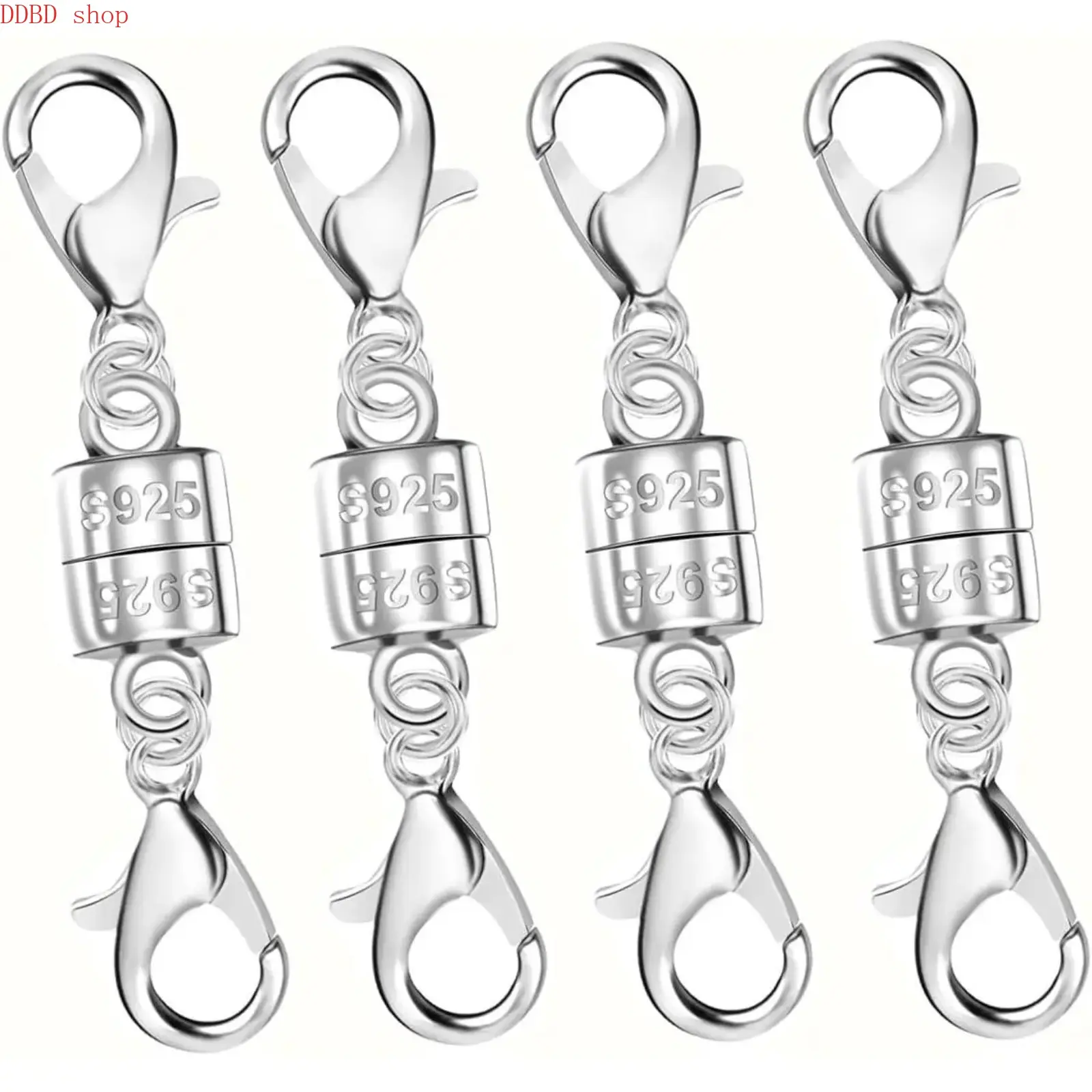 925 Silver Double Lobster Magnetic Necklace Clasps,Magnetic Necklace Clasps and Closures for Bracelet Necklace Extender