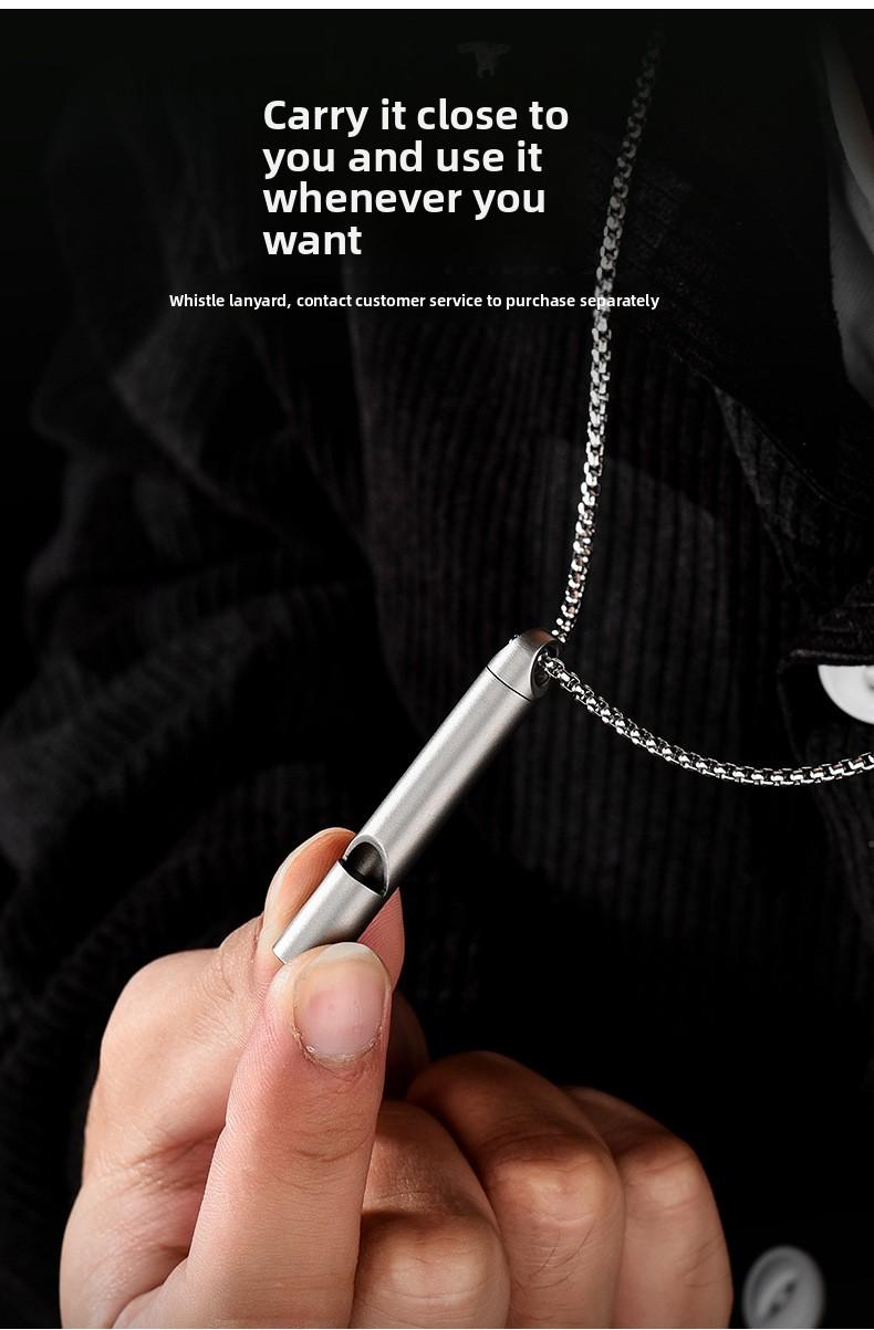 Titanium Whistle High Decibel Emergency Survival Whistle for Outdoor Camping Hiking Hunting Emergency Rescue Gear Lightweight Portable Survival Tool