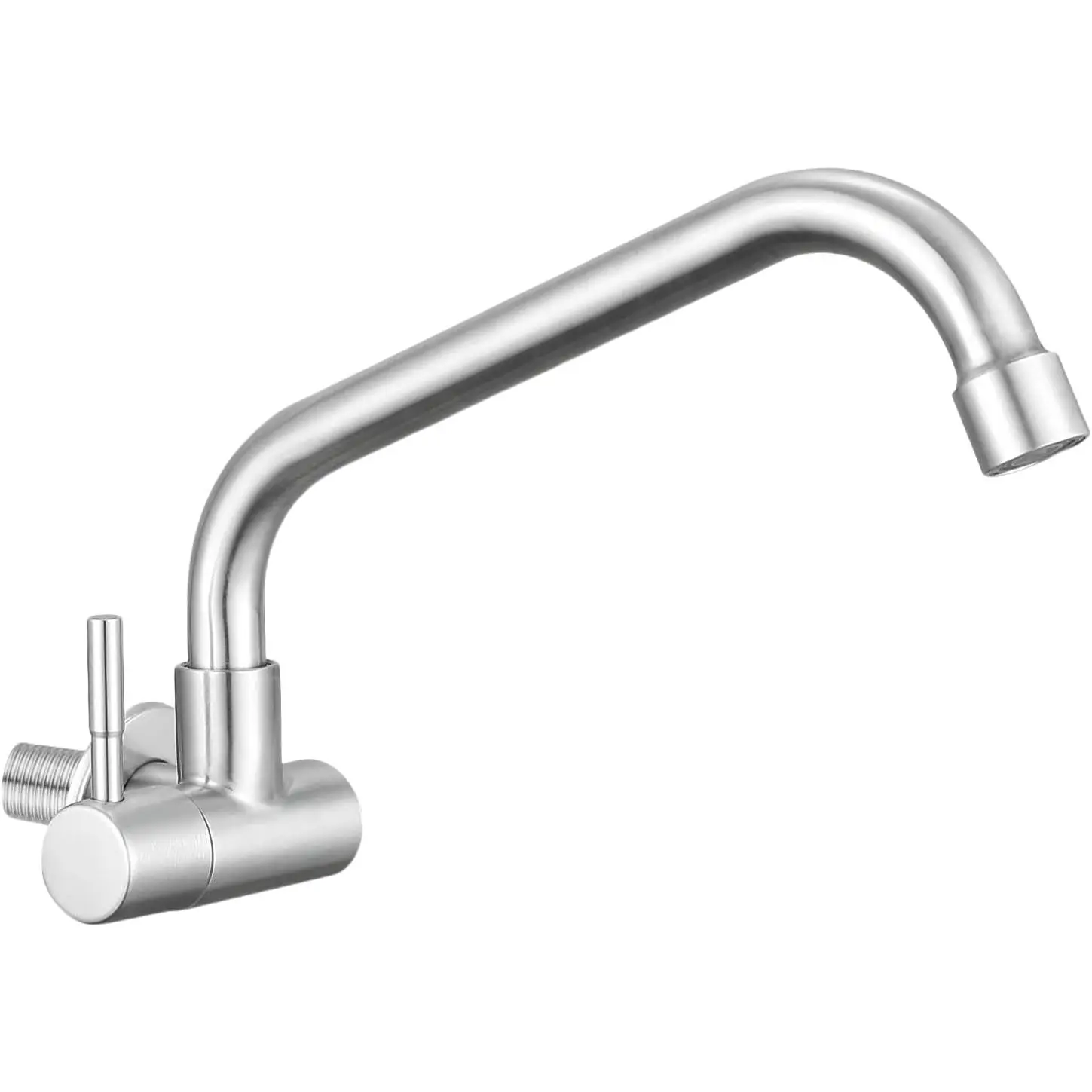 Wall Mount Faucet Cold Only, G1/2 Inch Cold Kitchen Utility Sink Faucet SUS304 Stainless Steel for Commercial Laundry Sink
