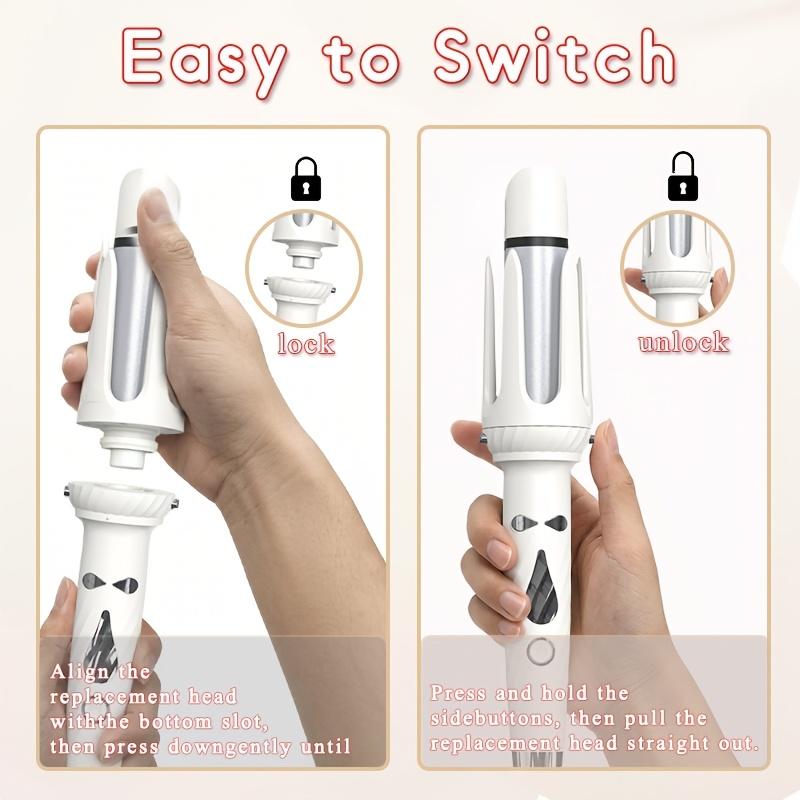 5-In-1 Hair Styler Set with Interchangeable Curling Wand & Straightening Brush, Multi Barrel Curling Iron Kit for Waves, Curls & Volume, for All Hair Types