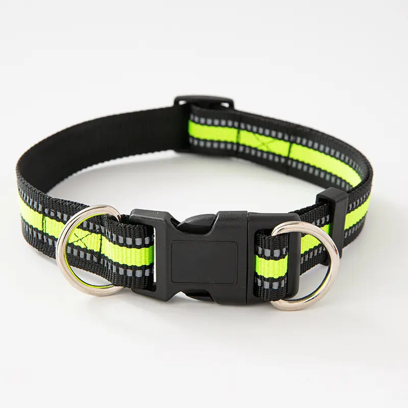 Pet Supplies: Large Dog Collar with Double D-Rings for Small, Medium, and Large Dogs, Durable for Walking Labradors and Golden Retrievers