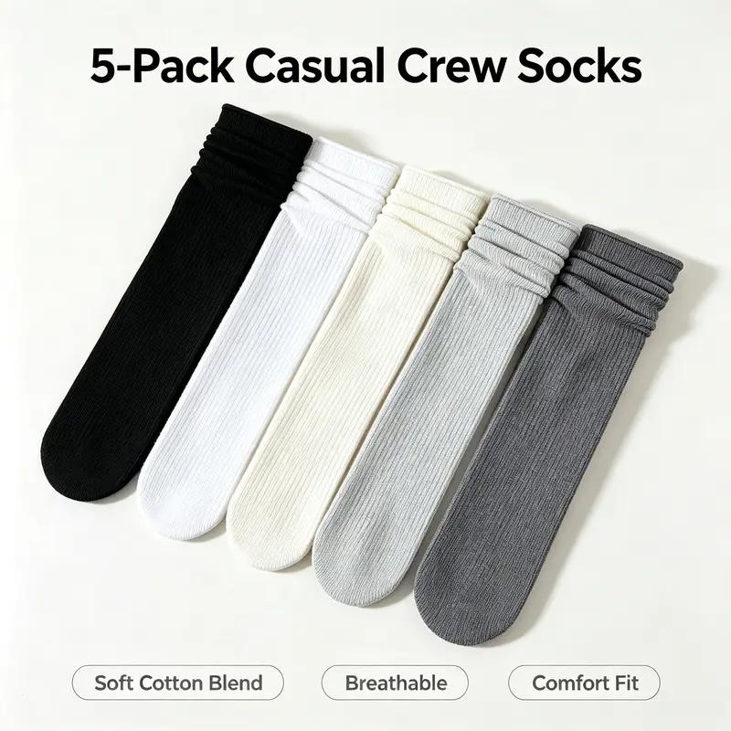 Spring Summer Women Ultra Thin Ice Silk Stackable Socks, Solid Velvet Cooling Scrunch Mid Calf Socks, Soft Sheer JK Cosplay Crew Socks for Daily Matching