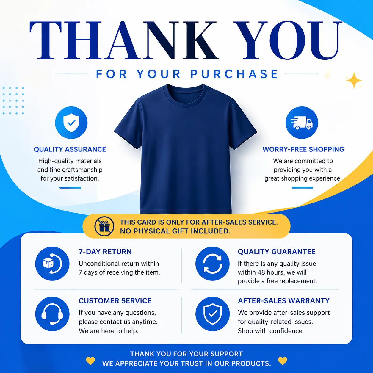 Custom T-Shirt Customer Service, Personalized Apparel After-Sales Support, Order Issue Assistance, Quality Guarantee & Satisfaction Service