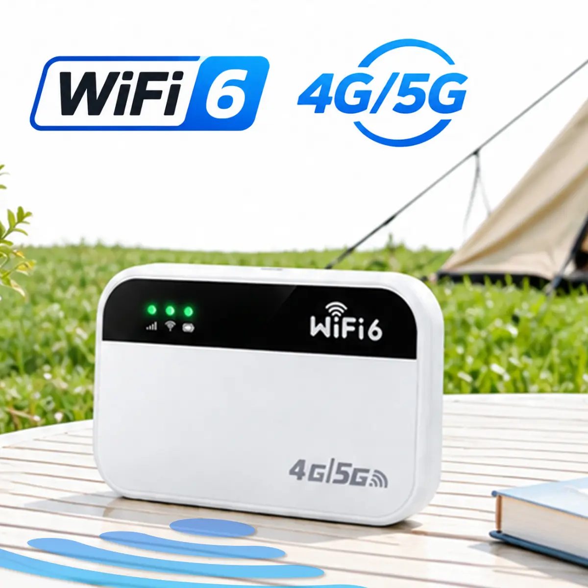 4G/5G Portable WiFi Hotspot, WiFi6 300Mbps Mobile Internet Router, 12H Long-Life Battery, Pocket WiFi Hotspot Support Multi-Device Access, Safe Network for Outdoor Travel & Business Trips, Mini WiFi Hotspot