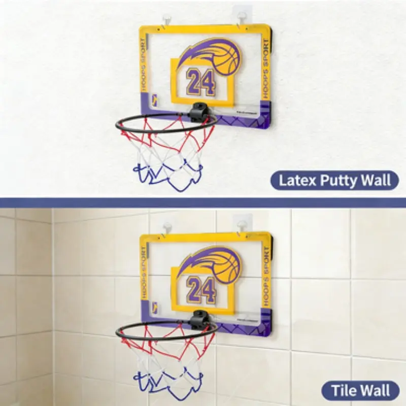 Indoor Basketball Hoop for Kids, Office Door Basketball Hoop, Mini Basket for Teens and Adults, Includes 3 Balls, Wall-Mounted Design
