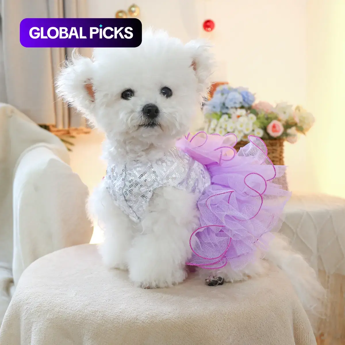 Cute Princess Style Pet Dress, Pet Wedding Dress, Pet Clothes for Small Dogs, Puppy, Dog & Cat Clothing, Dog & Cat Costumes, Poodle #GLOBAL PICKS