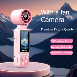 Multi-purpose Pocket Camera Comes with Photo, Video and Portable Fan. Small and Lightweight To Capture Wonderful Outdoor Vlog Moments Anytime.