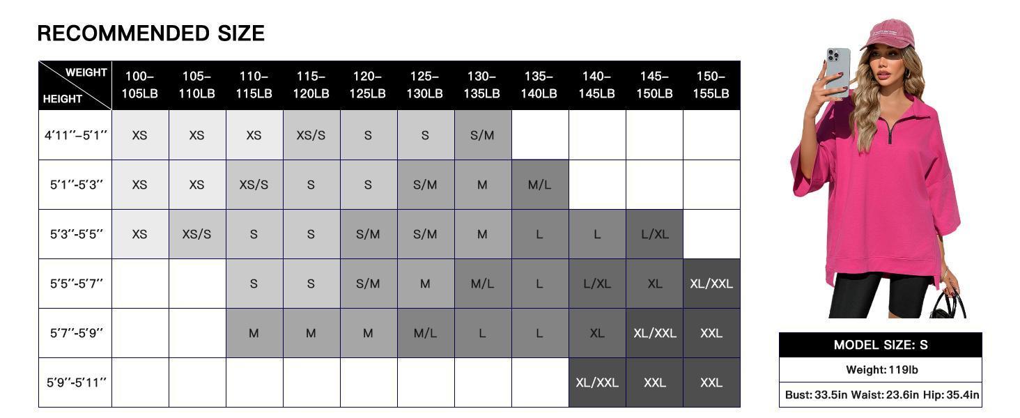 Imily Bela fitness Womens Oversized Sweatshirt Casual Zip Up V Neck 3/4 Sleeve High Low Pullover Tunic Tops Imily Bela fitness Womens Oversized Sweatshirt Casual Zip Up V Neck 3/4 Sleeve High Low Pullover Tunic Tops