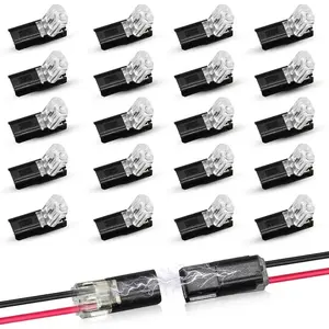 2026 New 2Pin Double-Wire LED Strip Connectors, Locking Buckle Low Voltage Quick Plug Connector for LED Light Strips summervibes