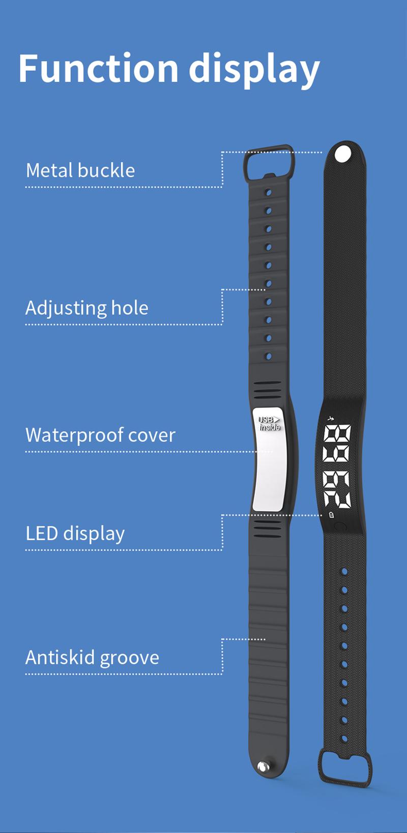 Smart Multifunctional Wristband Fitness Bracelet IP65 Waterproof Sport LED Activity Sleep Tracker 24 Hours Pedometer Smart Watch