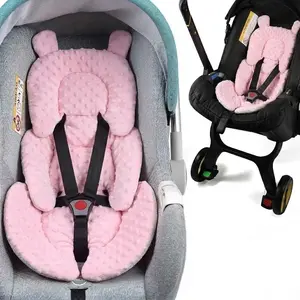 Thick High-Elastic Cotton Stroller Seat Cushion, Spinal Protection, Anti-Shock, Cute Style, Cozy, Newborn Travel, Baby Pushchair/sleep Basket Pad, Stroller Accessories