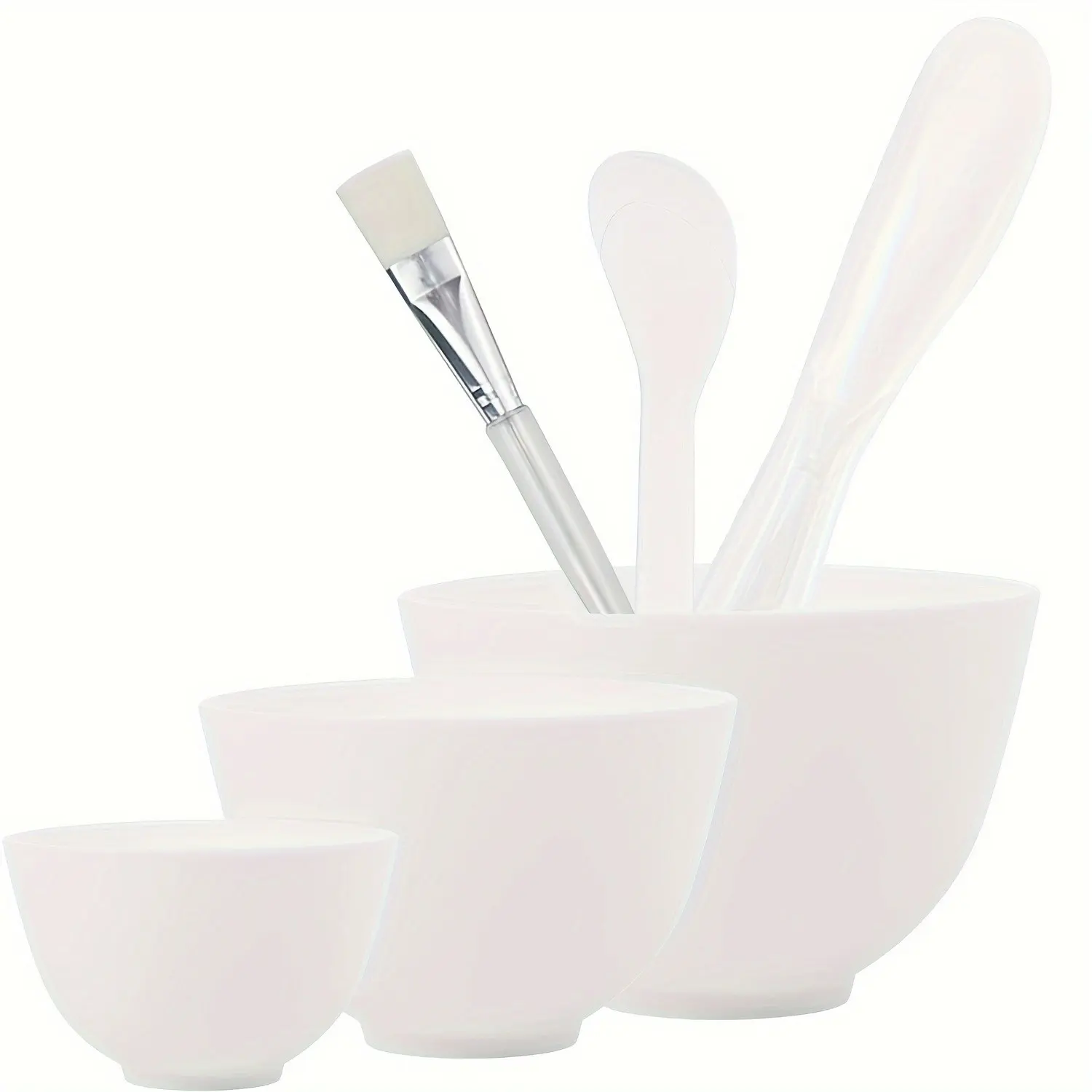 6-Piece Silicone Mask Bowl Set (), Durable & Reusable, Perfect for Skincare Routine, Easy to Clean, Ideal for Face Masks, Skin Care Tools