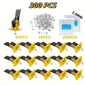 300pcs Tile Leveling System, Ceramic Spacer Kit, Wall Tile Placement Tool, Construction Equipment, Floor Tile Leveler, Artifact Distance Adjuster, Tile Installation Tools, Construction Work Tool