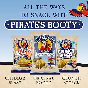 Booty Aged White Cheddar Cheese Puffs, GlutenFree, Kids Snacks, 1oz (12ct)