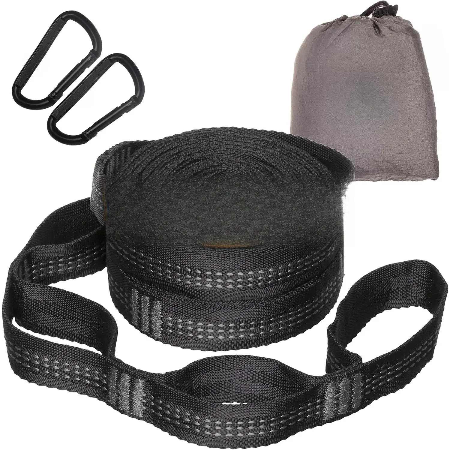 Hammock Straps for Trees – 10ft Heavy-Duty Tree Hanging Kit with Carabiners, 38 Loops & Hooks – Essential Hammock Accessories for Camping
