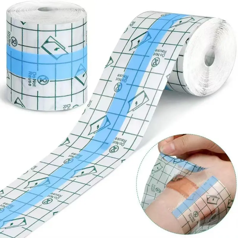 Transparent Clear Adhesive Film Bandage Dressing Designed for Tattoo Aftercare, Waterproof Barrier and Reliable Protective Layer
