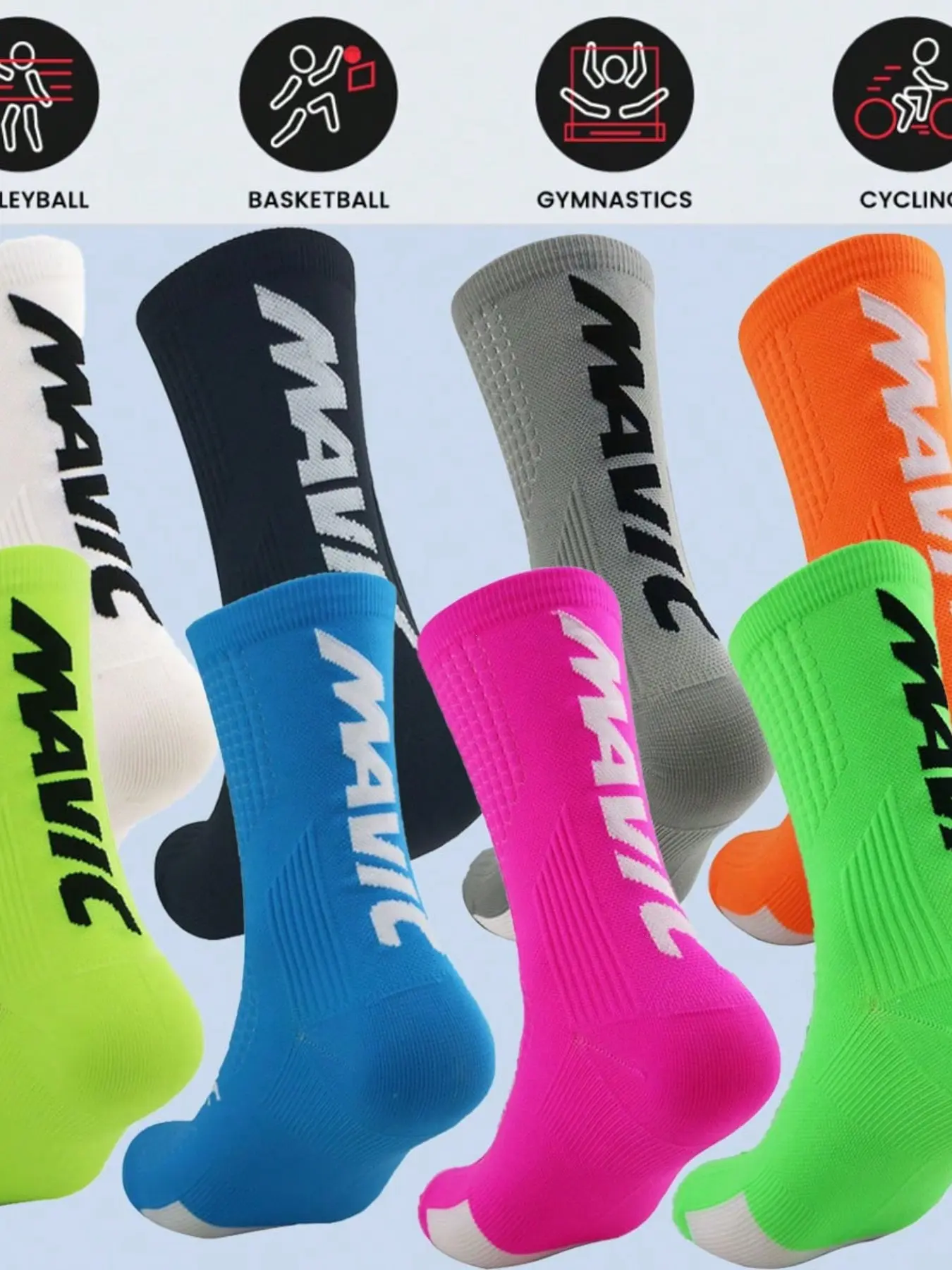 Breathable Unisex Cycling Socks for Men and Women, Ideal for Running and Road Biking, Comfortable and Durable Design, Sports Running Socks
