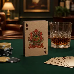 Rose Pink Luxury Poker Cards Waterproof Diamond Design Durable Flexible Deck for Parties Game Night Gifts