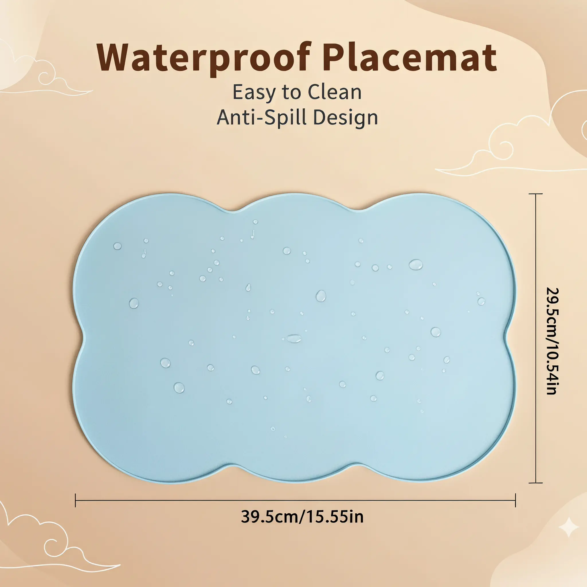 Pet Silicone Placemat Cat Food Mat Pet Supplies Waterproof Feeding Mat Dog Bowl Mat Dog Placemat