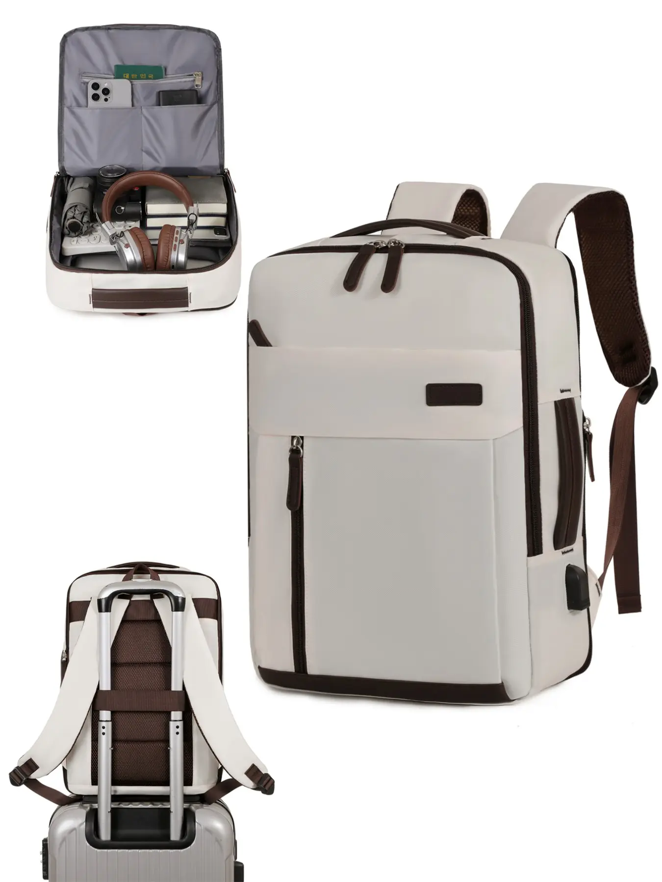 Travel Backpack for Women, Airport Backpack, Tsa Approved 15.6inch Laptop, Fabric Backpack, All Seasons, Casual Style, Weekender Overnight Bag