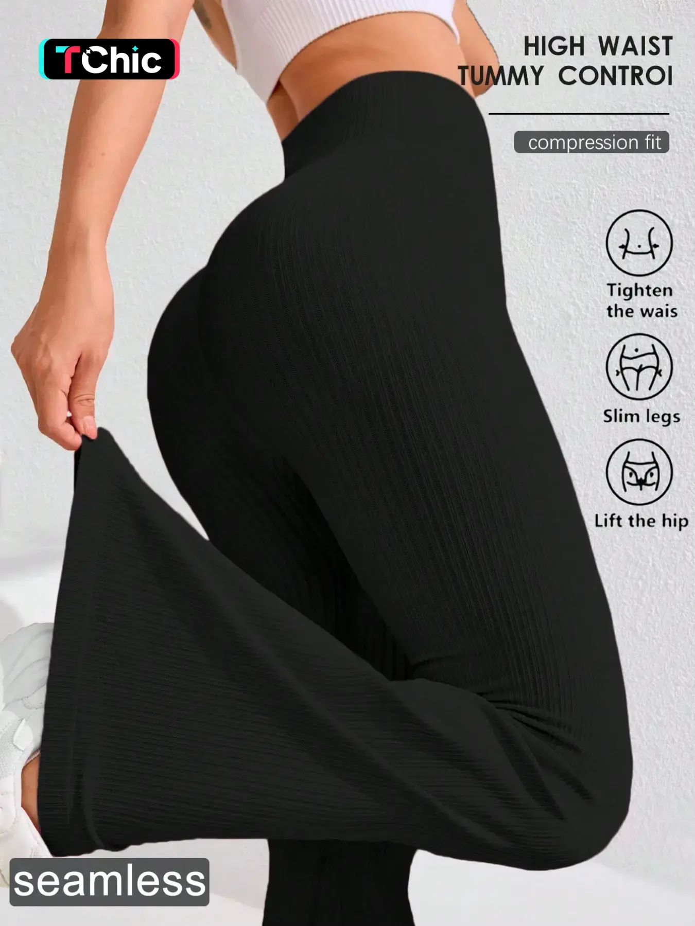 Women's Solid High Waist Sports Leggings, Casual Comfy Breathable Skinny Pants for Yoga Gym Workout Running, Ladies Sportswear for All Seasons