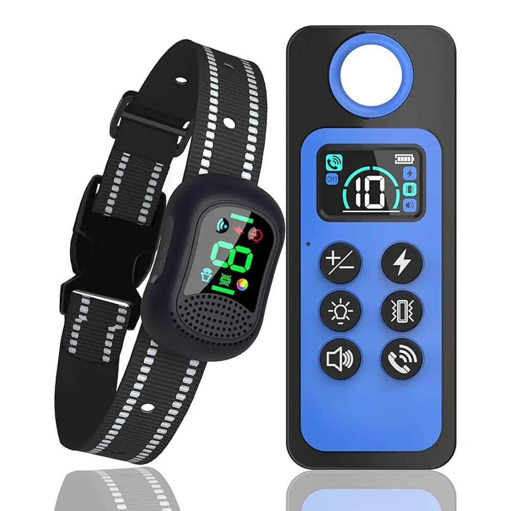 4900FT Long Range Pet Collar, Rechargeable Collars, Voice Call & LED Light, IP67 Waterproof Rechargeable for All Dog Breeds