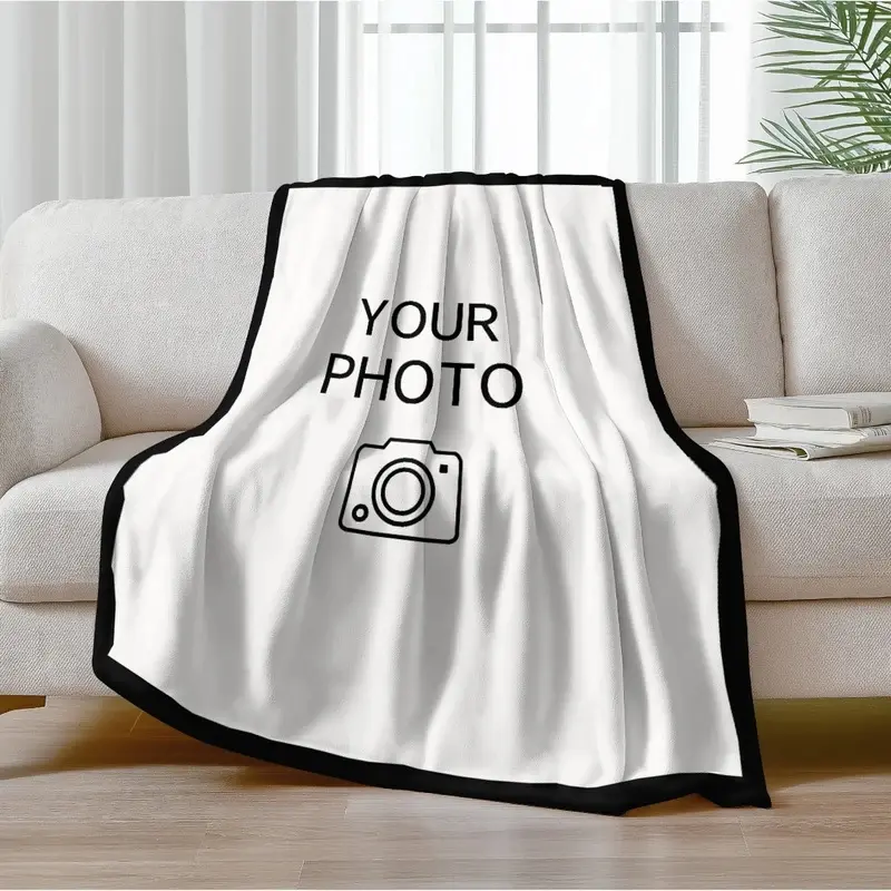 1pc Personalized picture and text customized blankets, gift blankets tailored for children, parents, lovers, lovers, and friends