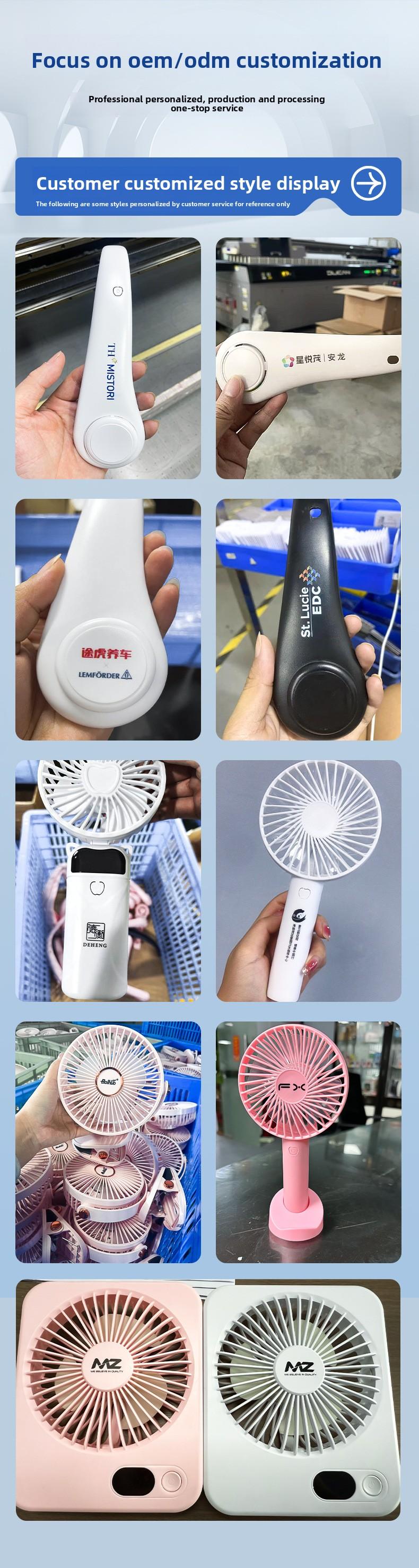 In-stock gift wholesale neck-mounted fan, cross-border USB rechargeable outdoor high-power cooling small neck fan