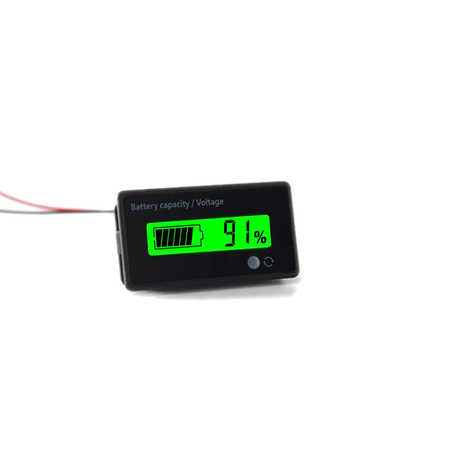 DC 12V 24V 36V 48V 72V Battery Meter, Battery Capacity Voltage Monitor Gauge Indicator, Lead-Acid&Lithium ion Battery Tester, for Golf Cart RV Marine Boat Club Car Motorcycle - with Alarm, Green