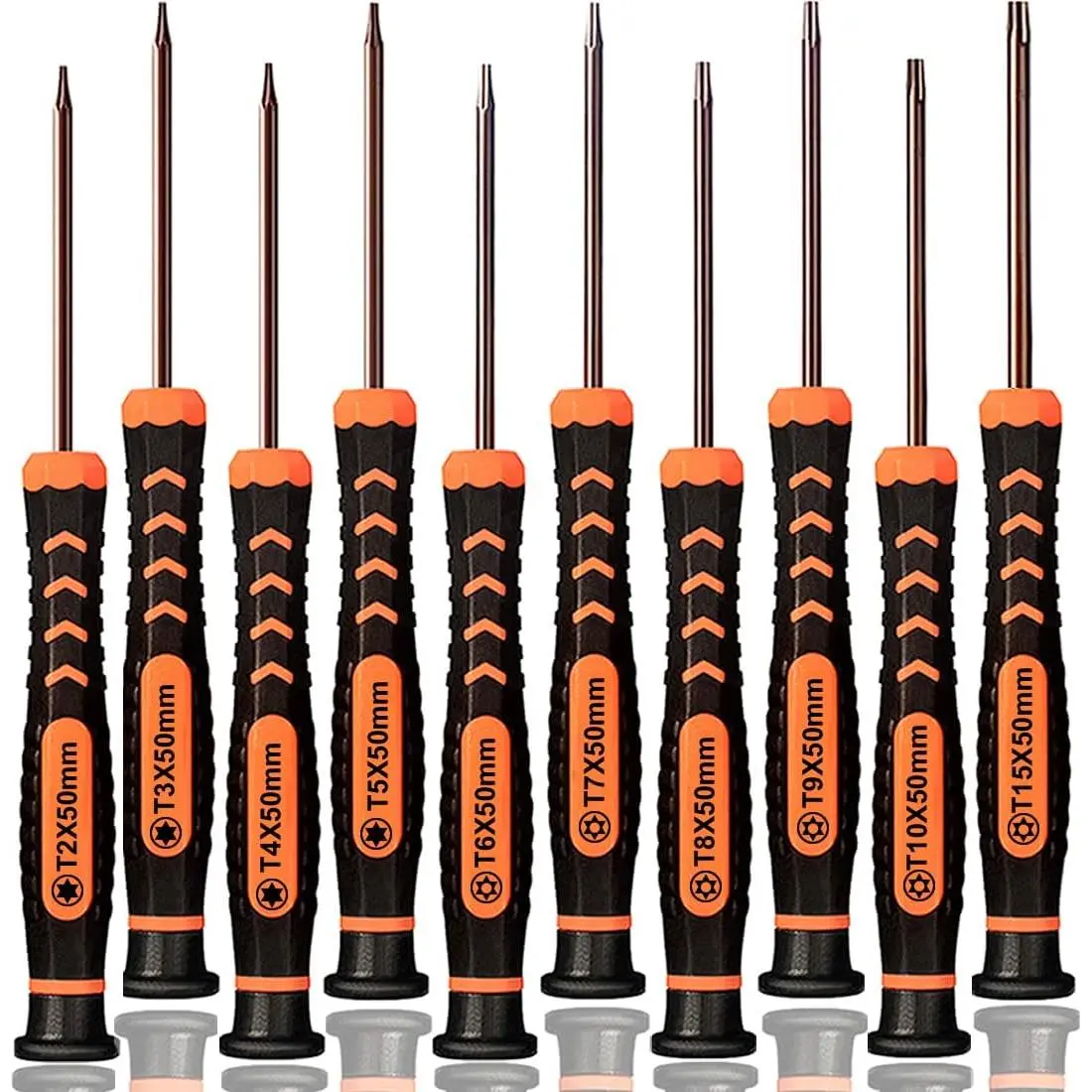 Torx Screwdriver Set of T2-T15, 10-Piece Small Torx Security Screwdrivers with T2 T3 T4 T5 T6 T7 T8 T9 T10 T15 Star Screwdriver Tool Kit for Xbox,PS3,PS4,Knife,Computer & Device