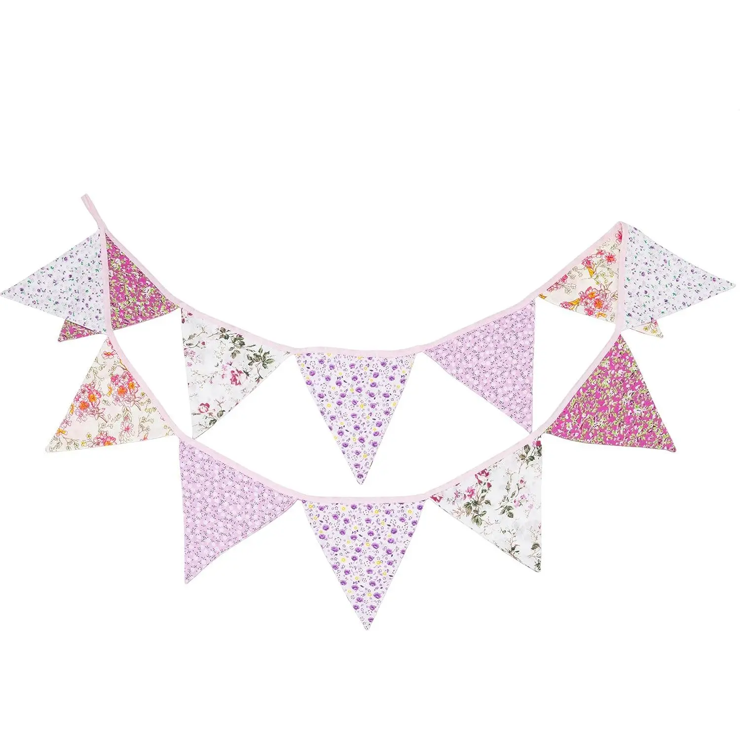 Floral   Bunting Banner for Girls Shabby Chic Wedding Birthday Decoration