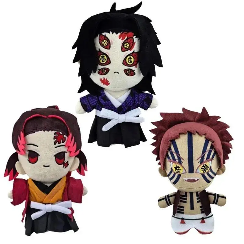 2026 Hot selling toys 22cm Demon Slayer Plush Stuffed Toys Tsugikuni Yoriichi Kokushibou Akaza Anime Cartoon Figure Doll Boys Birthday Xmas Gifts Internet-famous toy