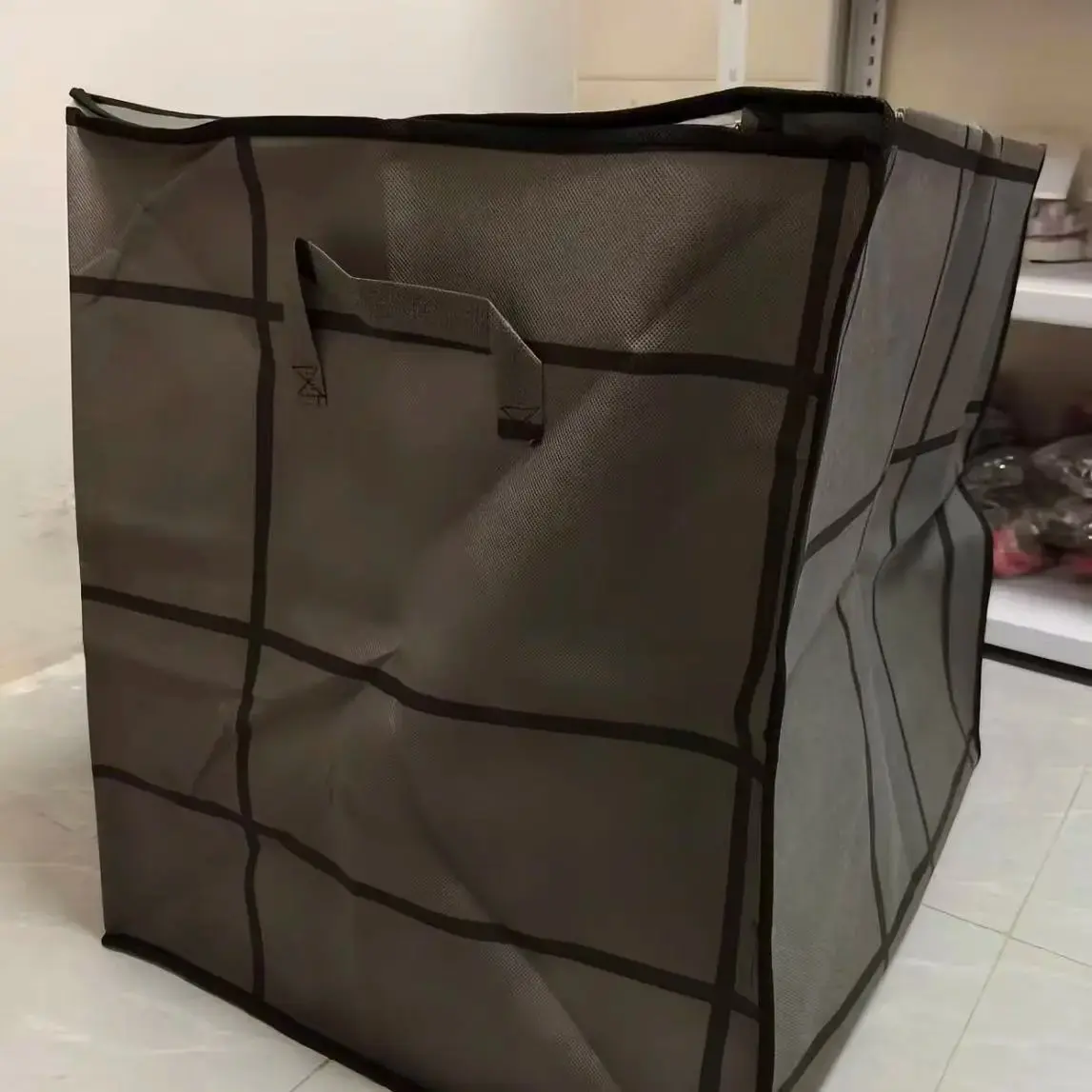 Extra-large 1/2 pack fabric storage bags (with sturdy zipper), large capacity moving storage bags, suitable for clothes, quilts, blankets, bedding and sweaters, wardrobe and bedroom storage and organization.