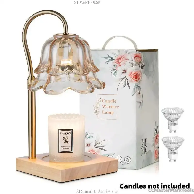 Flower Candle Warmer Lamp, with 2 Bulbs, Height Adjustable with Timer, Unique Glass Lily of the Valley Lamp for Home & Bedroom Decor, Ideal Gift for Birthday/Mother's Day, Halloween Gifts, Christmas GiftsCCMasterMarkToolsPulseTrail5ABSummit Ac21DAWNTODUSK