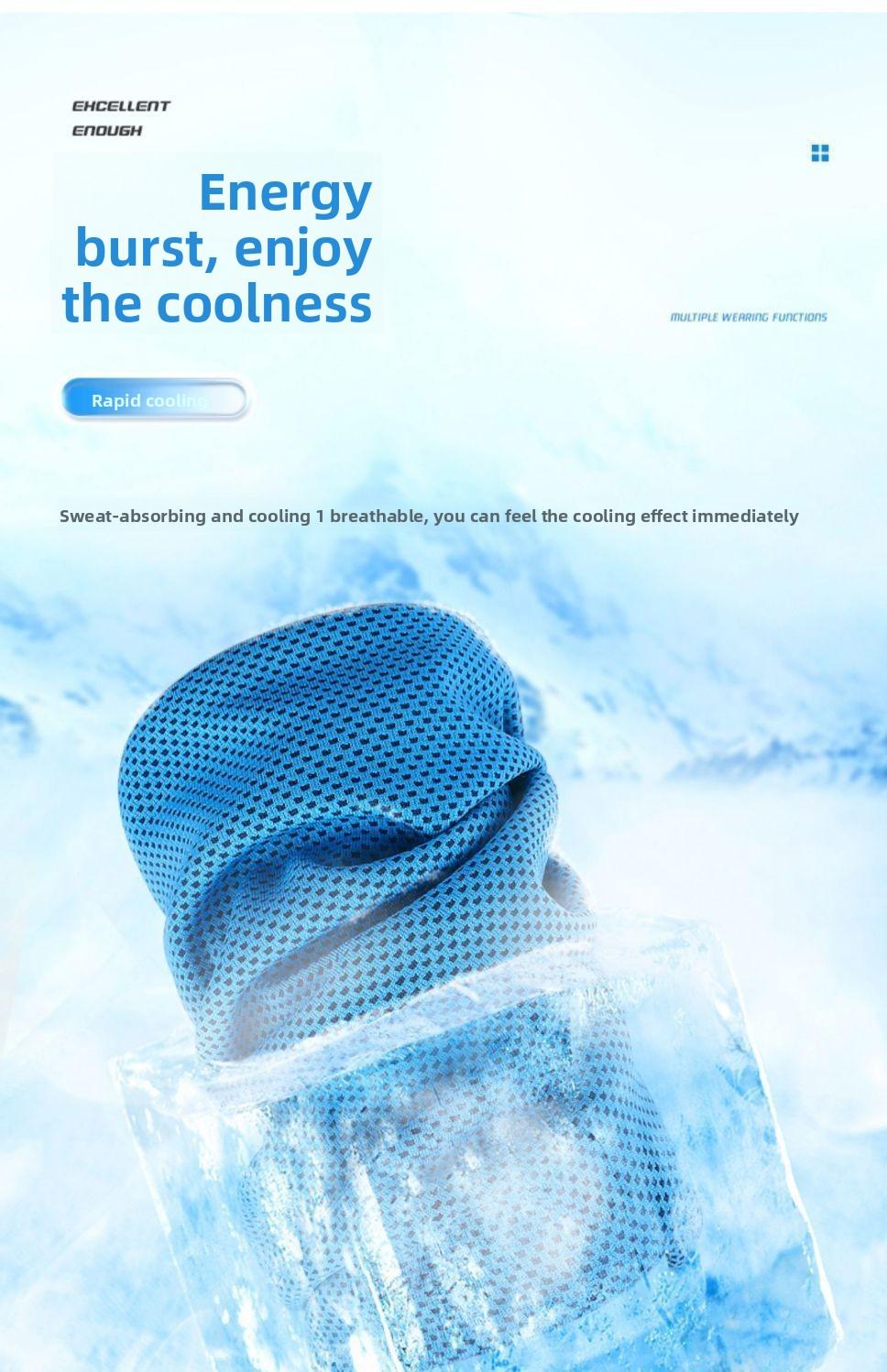 New multi-functional cycling cold feeling ice silk quick drying outdoor sports wrist towel cooling cold headscarf outdoor cold feeling