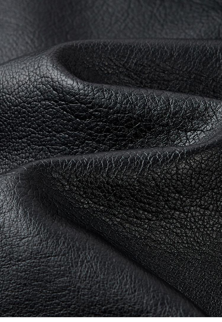 BIGWIG men's autumn and winter casual faux leather bomber jacket, fashionable modern motorcycle flight jacket, casual loose soft motorcycle jacket, lapel button zipper long sleeve with pocket jacket, PU leather