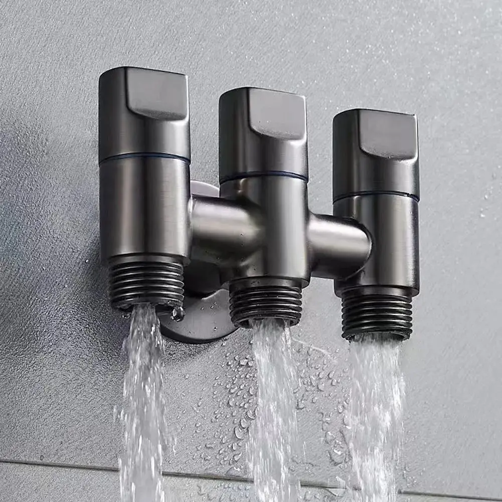 Adjustable Metal Diverting Valve, Chrome Plated Surface, Stable Flow Control, Easy Installation for Shower Bathtub, Modern Design, Flexible Distribution