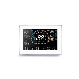 24V C-Wire WiFi Smart Thermostat Panel for Home Air Source Ground Source Heat Pump & Central Air Conditioning