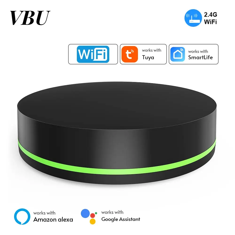 Tuya Smart WiFi IR Remote Control for TV DVD Ac, All-In-One Universal Remote Compatible with Alexa & Google Home, Plastic Material