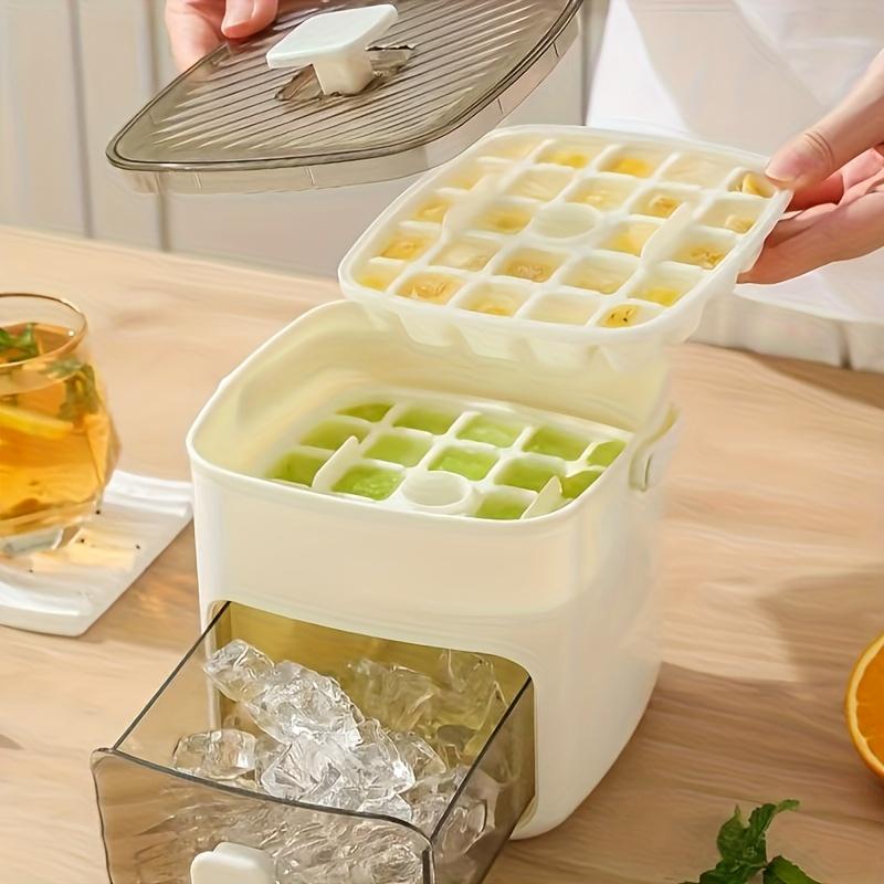 48 Cube Ice Maker with Easy Press Lid - Double-deck portable design ...