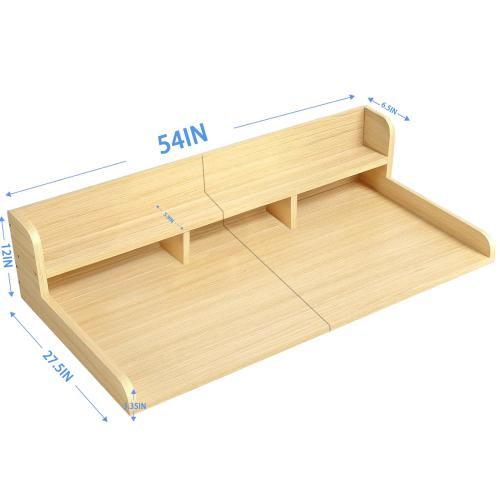 【Bellemave】Washer Dryer Countertop, Laundry Wood Shelf Topper with Edge, 54" Width x 27.5" Depth Double Layer Organizer for Washer and Dryer Laundry Hamper Counter Storage Organization, WALNUT Washing Machine 【Bellemave】Washer Dryer Countertop, Laundry Wood Shelf Topper with Edge, 54" Width x 27.5" Depth Double Layer Organizer for Washer and Dryer Laundry Hamper Counter Storage Organization, WALNUT Washing Machine