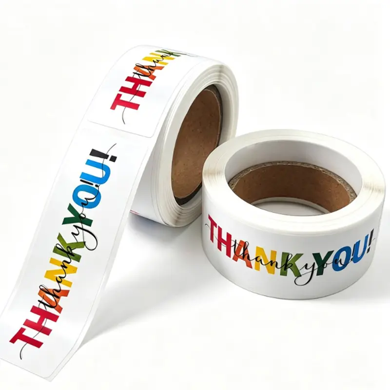 120pcs 1x3in Colorful Thank You Stickers, Gift Box Sealing Labels, Envelope Seal Stickers, Packaging Decorative Stickers, Card Decoration Stickers